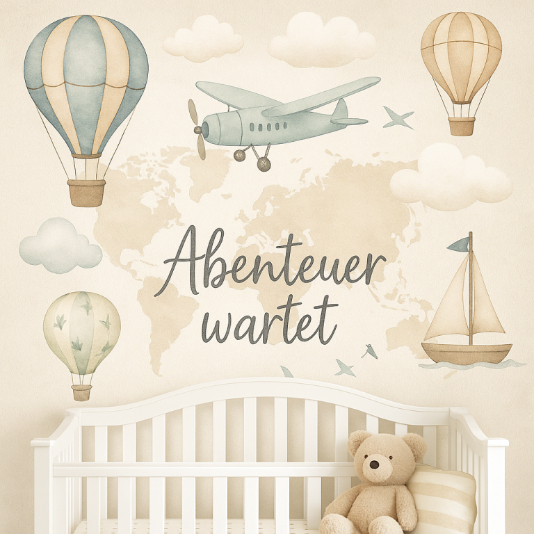 Kinderzimmer – Wand 3 m × 2,8 m